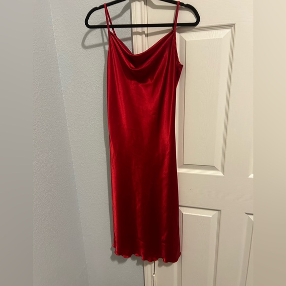 Bebe Red Slip Dress - Picture 1 of 5
